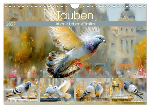 Tauben. Urbane Lebenskünstler (Wandkalender 2027 DIN A4 quer), CALVENDO Monatskalender