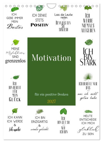 Motivation (Wandkalender 2027 DIN A4 hoch), CALVENDO Monatskalender