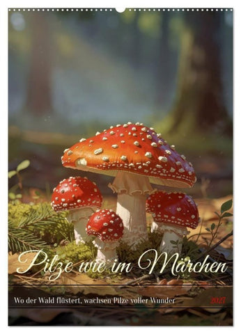 Pilze wie im Märchen (Wandkalender 2027 DIN A2 hoch), CALVENDO Monatskalender