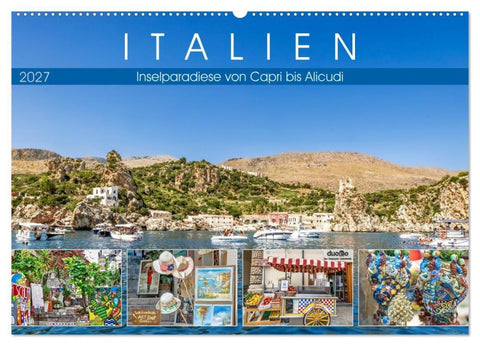 Italien - Inselparadiese von Capri bis Alicudi (Wandkalender 2027 DIN A2 quer), CALVENDO Monatskalender