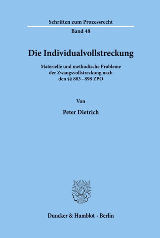 Die Individualvollstreckung.