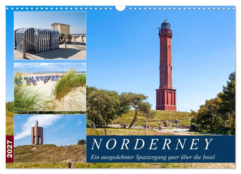 Norderney Spaziergang (Wandkalender 2027 DIN A3 quer), CALVENDO Monatskalender
