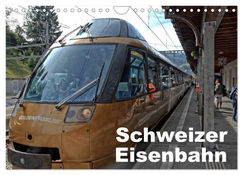 Schweizer Eisenbahn (Wandkalender 2026 DIN A4 quer), CALVENDO Monatskalender