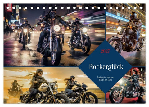 Rockerglück (Tischkalender 2027 DIN A5 quer), CALVENDO Monatskalender