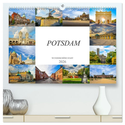 Potsdam Wunderschöne Stadt (hochwertiger Premium Wandkalender 2026 DIN A2 quer), Kunstdruck in Hochglanz