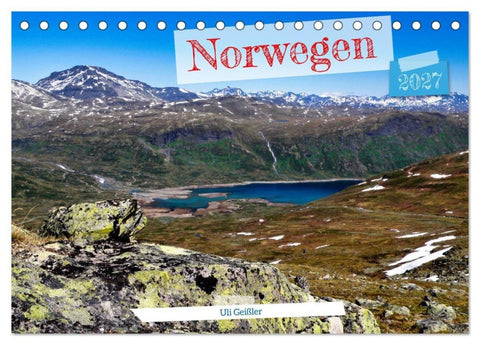 Norwegen Wanderbar (Tischkalender 2027 DIN A5 quer), CALVENDO Monatskalender