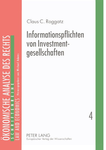 Informationspflichten von Investmentgesellschaften