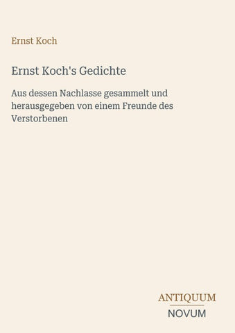 Ernst Koch's Gedichte