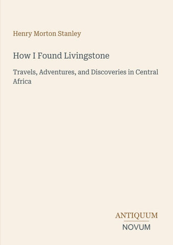 How I Found Livingstone