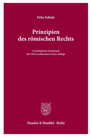 Prinzipien des römischen Rechts.