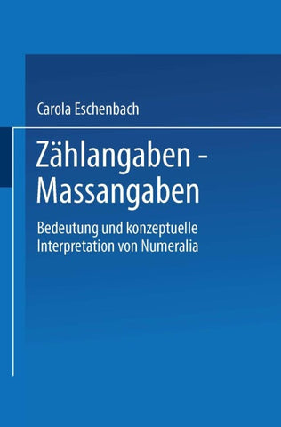 Zählangaben — Maßangaben