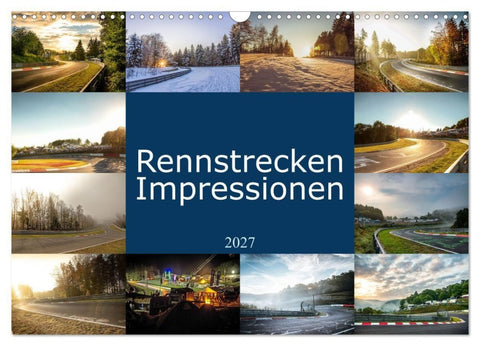 Rennstrecken Impressionen (Wandkalender 2027 DIN A3 quer), CALVENDO Monatskalender