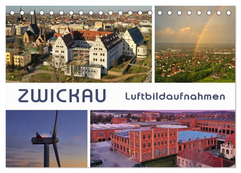 Zwickau - Luftaufnahmen (Tischkalender 2027 DIN A5 quer), CALVENDO Monatskalender