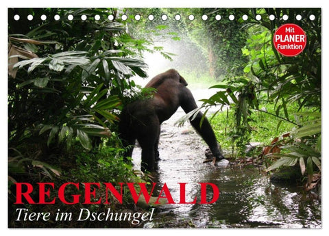 Regenwald. Tiere im Dschungel (Tischkalender 2027 DIN A5 quer), CALVENDO Monatskalender