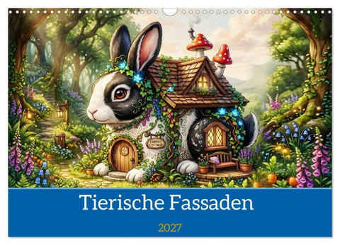 Tierische Fassaden (Wandkalender 2027 DIN A3 quer), CALVENDO Monatskalender