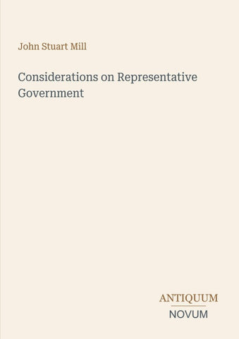Considerations on Representative Government