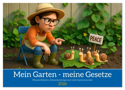 Mein Garten - meine Gesetze (Wandkalender 2026 DIN A2 quer), CALVENDO Monatskalender