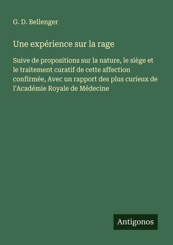 Une expérience sur la rage