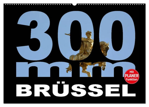 300mm - Brüssel (Wandkalender 2026 DIN A2 quer), CALVENDO Monatskalender