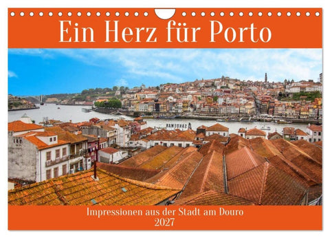 Ein Herz für Porto (Wandkalender 2027 DIN A4 quer), CALVENDO Monatskalender
