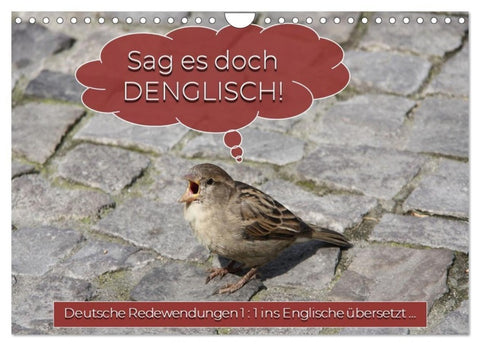 Sag es doch DENGLISCH (Wandkalender 2027 DIN A4 quer), CALVENDO Monatskalender