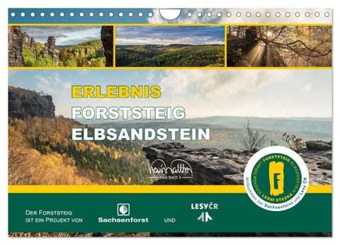 Erlebnis Forststeig Elbsandstein (Wandkalender 2026 DIN A4 quer), CALVENDO Monatskalender