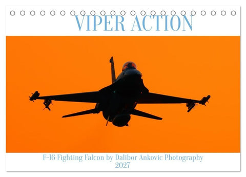 VIPER ACTION - F-16 FIGHTING FALCON (Tischkalender 2027 DIN A5 quer), CALVENDO Monatskalender