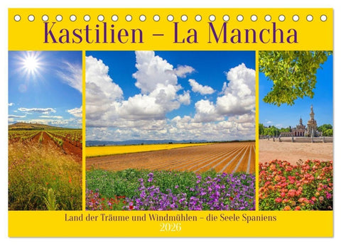 Kastilien - La Mancha (Tischkalender 2026 DIN A5 quer), CALVENDO Monatskalender