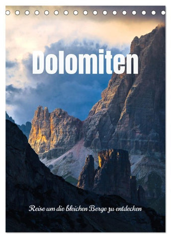 Dolomiten - Reise um die bleichen Berge zu entdecken (Tischkalender 2027 DIN A5 hoch), CALVENDO Monatskalender