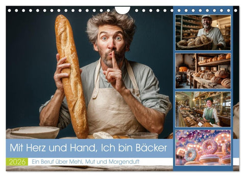 Mit Herz und Hand, Ich bin Bäcker (Wandkalender 2026 DIN A4 quer), CALVENDO Monatskalender