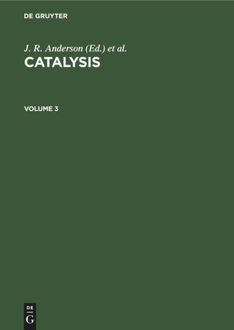 Catalysis. Volume 3