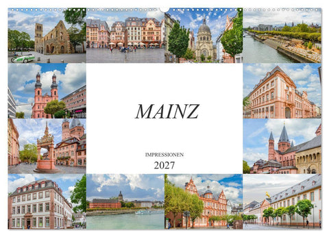 Mainz Impressionen (Wandkalender 2027 DIN A2 quer), CALVENDO Monatskalender