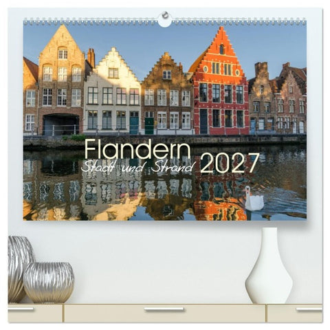 Flandern - Stadt und Strand (hochwertiger Premium Wandkalender 2027 DIN A2 quer), Kunstdruck in Hochglanz