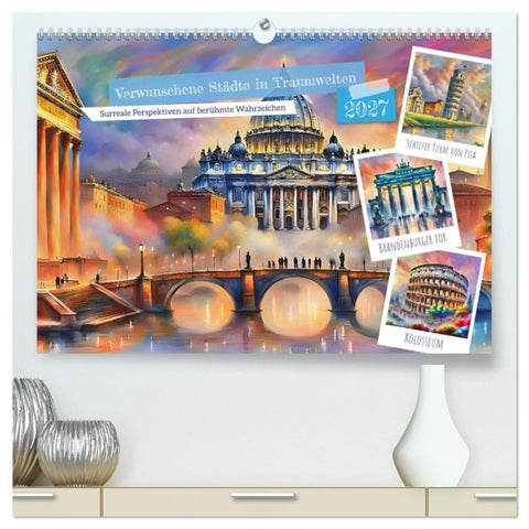 Verwunschene Städte in Traumwelten (hochwertiger Premium Wandkalender 2027 DIN A2 quer), Kunstdruck in Hochglanz