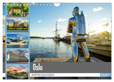 Oslo Impressionen (Wandkalender 2027 DIN A4 quer), CALVENDO Monatskalender