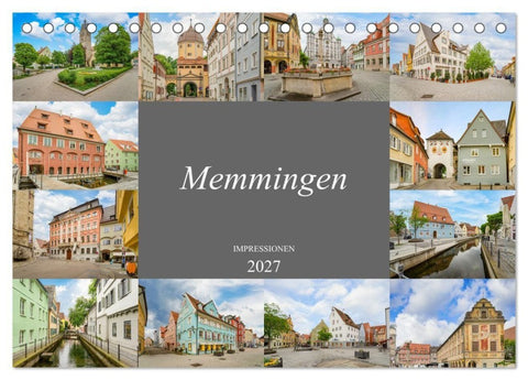 Memmingen Impressionen (Tischkalender 2027 DIN A5 quer), CALVENDO Monatskalender