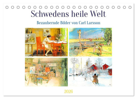 Schwedens heile Welt (Tischkalender 2026 DIN A5 quer), CALVENDO Monatskalender