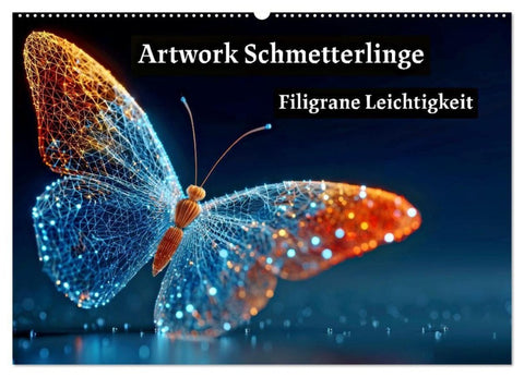 Artwork Schmetterlinge - Filigrane Leichtigkeit (Wandkalender 2027 DIN A2 quer), CALVENDO Monatskalender