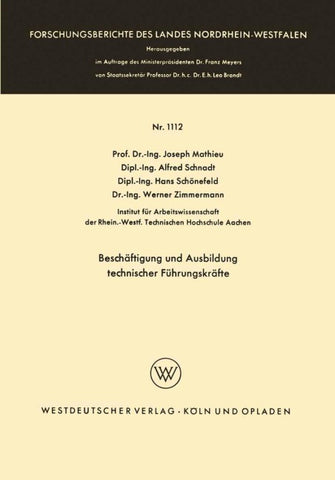 Beschäftigung und Ausbildung technischer Führungskräfte