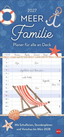 Meer Familie Familienplaner 2027 - Planer für alle an Deck