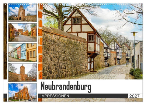 Neubrandenburg Impressionen (Wandkalender 2027 DIN A2 quer), CALVENDO Monatskalender
