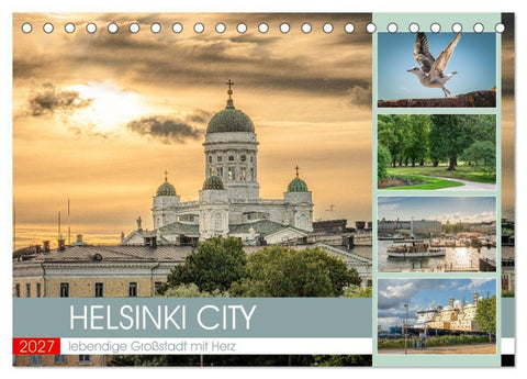 HELSINKI CITY (Tischkalender 2027 DIN A5 quer), CALVENDO Monatskalender