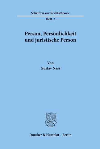 Person, Persönlichkeit und juristische Person.