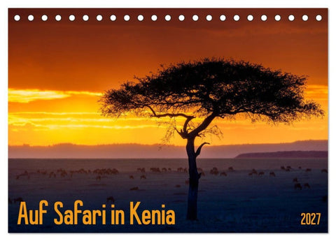 Auf Safari in Kenia 2027 (Tischkalender 2027 DIN A5 quer), CALVENDO Monatskalender