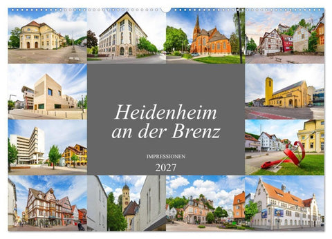 Heidenheim an der Brenz Impressionen (Wandkalender 2027 DIN A2 quer), CALVENDO Monatskalender