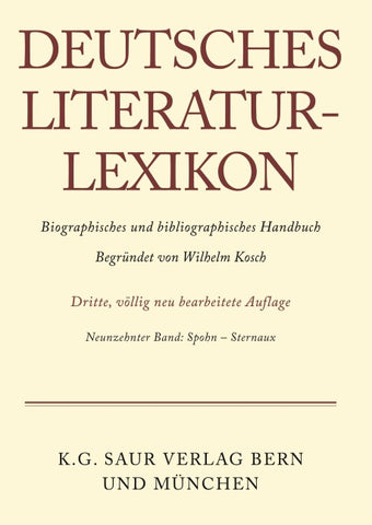 Deutsches Literatur-Lexikon / Spohn - Sternaux