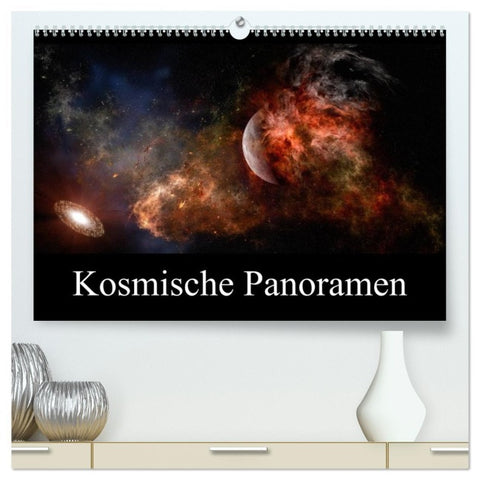 Kosmische Panoramen (hochwertiger Premium Wandkalender 2026 DIN A2 quer), Kunstdruck in Hochglanz