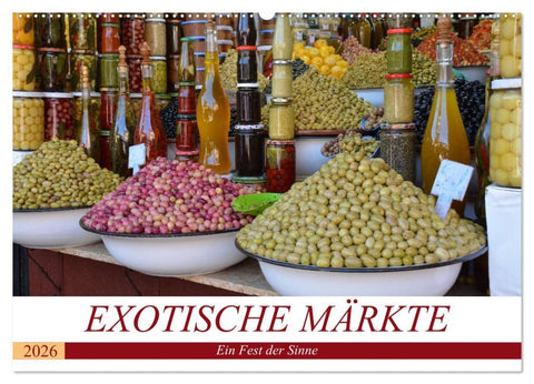 Exotische Märkte (Wandkalender 2026 DIN A2 quer), CALVENDO Monatskalender