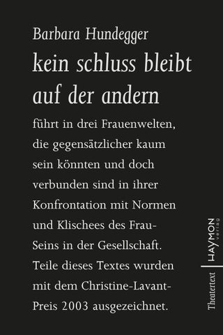 kein schluss bleibt auf der andern
