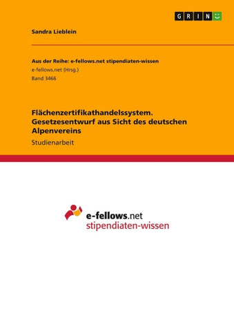 Flächenzertifikathandelssystem. Gesetzesentwurf aus Sicht des deutschen Alpenvereins